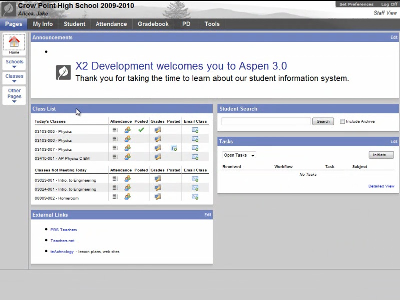 Aspen X2 screenshot