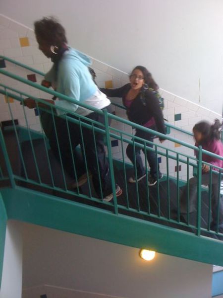 File:Running up the Healey stairs to a Reading Night.jpg
